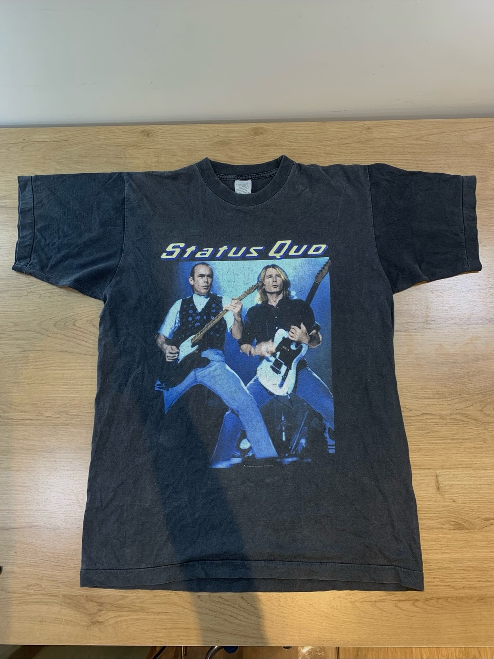Vintage 1993 Status Quo Tour Shirt "Just For The Record" Band Tee M/L